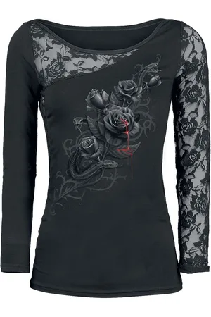 Spiral Camiseta Manga Larga Gótico de - Fatal Attraction - S XXL - para Mujer