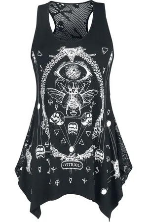 Jawbreaker Top Gótico de - Vitriol Skull Mesh - S 4XL - para Mujer