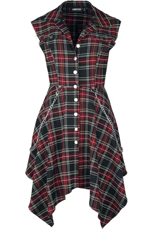 Jawbreaker Vestidos de longitud media Gótico de - Tartan - XS 4XL - para Mujer