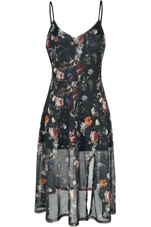 Jawbreaker Vestidos de longitud media Gótico de - Night Garden Print Midi - XS 4XL - para Mujer