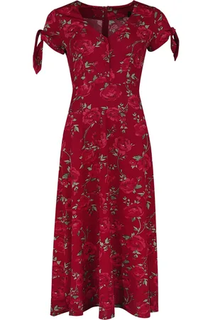 Voodoo Vixen Vestido largo Rockabilly de - V-neck flared - XS XL - para Mujer