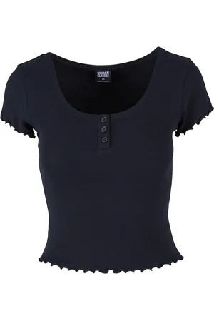 Urban classics Camiseta de - Ladies’ rib babylock - XS 4XL - para Mujer