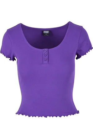 Urban classics Camiseta de - Ladies’ rib babylock - XS 3XL - para Mujer