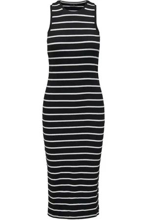 ONLY Vestidos de longitud media de - ONLBELFAST STRIPE S/L MIDIDRESS JRS NOOS - XS L - para Mujer