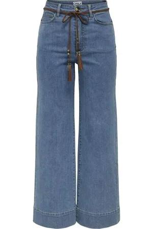 ONLY Tejanos de - ONLMADISON HW BELT WIDE CROP DNM GUA - W26L32 W30L32 - para Mujer
