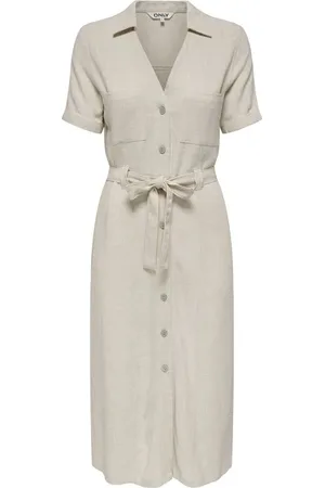 ONLY Vestidos de longitud media de - ONLSIESTA SS LIN BL SHIRT DRESS PNT NOOS - XS XL - para Mujer