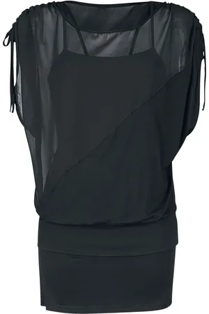 Forplay Camiseta de - Side Chiffon 2 en 1 - XS XXL - para Mujer