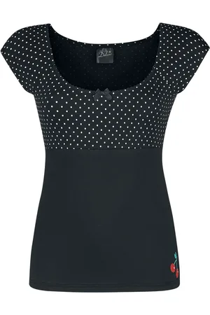 Pussy Deluxe Camiseta Rockabilly de - Mini Dots Evie - S XXL - para Mujer
