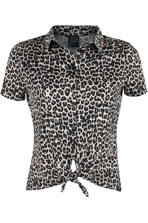 Pussy Deluxe Blusa Rockabilly de - Blusa corta Leo - XS XXL - para Mujer