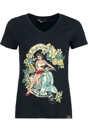 Queen Kerosin Camiseta Rockabilly de - Vintage Love - XS 4XL - para Mujer