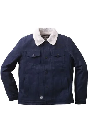 WEST COAST Chaqueta entre-tiempo de - WCC Sherpa Lined Canvas Jacket - S 4XL - para Hombre
