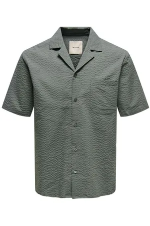 Only & Sons Camisa manga Corta de - ONSEYE RESORT SEERS 0009 SHIRT NOOS - S XXL - para Hombre