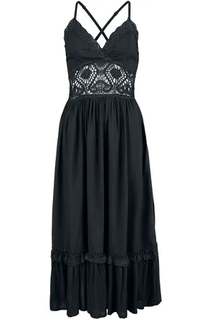 Gothicana Vestido largo Gótico de - Maxi vestido con encaje - S XXL - para Mujer