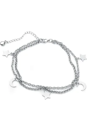 etNox Cadena de Tobillo de - Stars and Moons - para Mujer