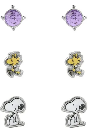Peanuts Set de Pendientes de - Snoopy & Woodstock - para Mujer