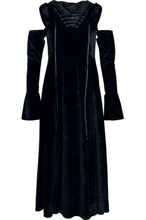 Gothicana Vestido largo Gótico de - Vestido con capucha - S XXL - para Mujer