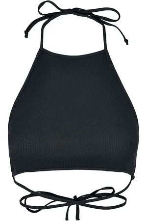 Urban classics Top de - Ladies Rib Trapeze Cropped Top - XS XL - para Mujer