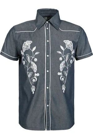 King kerosin Camisa manga Corta Rockabilly de - Western Shirt - S XXL - para Hombre