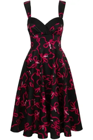 Hell Bunny Vestidos de longitud media Rockabilly de - Bownita Dress - XS XL - para Mujer