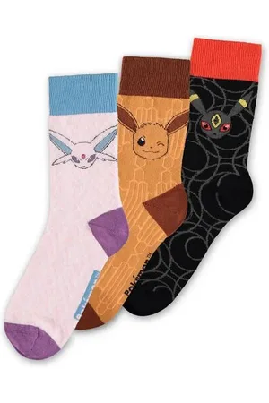 Pokemon Calcetines gaming de - Eevee Evolution - EU 35-38 EU 43-46 - para Mujer