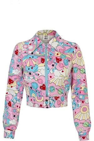 Hell Bunny Chaqueta entre-tiempo de - x Smiley Originals Loulou Jacket - XS 4XL - para Mujer