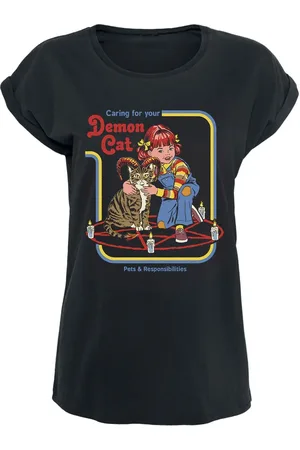 Steven Rhodes Camiseta Fun de - Demon Cat - S 4XL - para Mujer