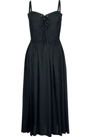 Gothicana Vestido largo Gótico de - Vestido con enaje croché - S XXL - para Mujer