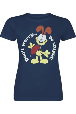 Garfield Camiseta de - Don`t Worry ... Be Stupid! - S 3XL - para Mujer