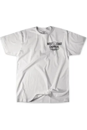 WEST COAST Camiseta de - WCC Motorcycle Tee White/Black - S 3XL - para Hombre