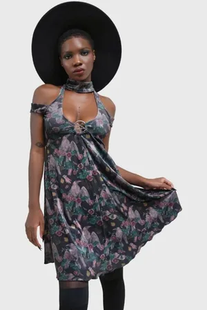 Killstar Vestido Corto Gótico de - Corax Dress - XS XXL - para Mujer