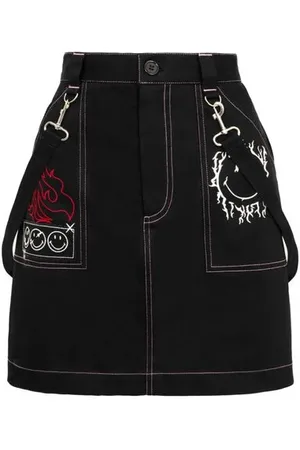 Hell Bunny Minifalda de - x Smiley Originals Dylan Skirt - XS XXL - para Mujer