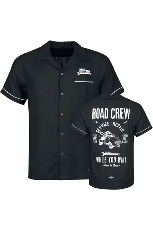 Chet Rock Camisa manga Corta Rockabilly de - Roadcrew - S 3XL - para Hombre