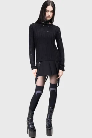 KIHILIST by KILLSTAR Jersey de punto Gótico de - Webelia Sweater - XS XXL - para Mujer