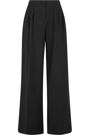 Urban classics Pantalones de tela de - Pantalones de pierna ancha para mujer - 27 32 - para Mujer