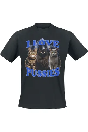 Tierisch Camiseta Fun de - I love pussies - M 3XL - para Hombre