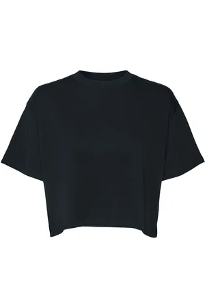 Noisy May Camiseta de - NMALENA S/S O-NECK SEMI CROP TOP NOOS - XS XL - para Mujer