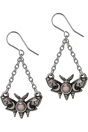 Alchemy Pendientes Gótico de - Lunar Moth - para Mujer