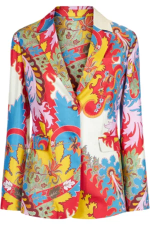 Etro Mujer Chaquetas - Chaqueta De Sastrería De Seda Estampada, Mujer