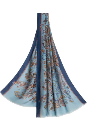 Bufanda para hombre Noble Diseño Paisley azul marino