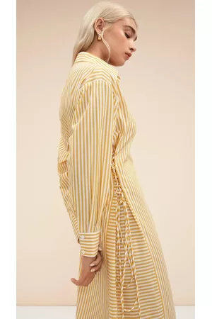 Bouguessa Mujer Camiseros - Vestido Camisero Largo Lina