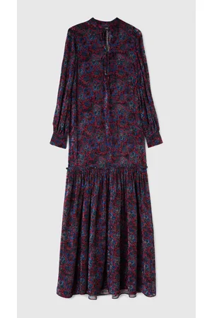 Rochas Vestido De Terciopelo Devore Estampado