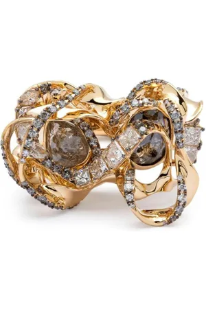 Bibi van der Velden Anillo Infinito Ahumado con Diamantes