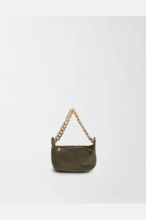 Fabiana Filippi Bolso Con Anillas Mini De Ante, Oliva
