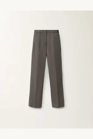Fabiana Filippi Pantalón Deruta De Gabardina De Algodón, Plomo