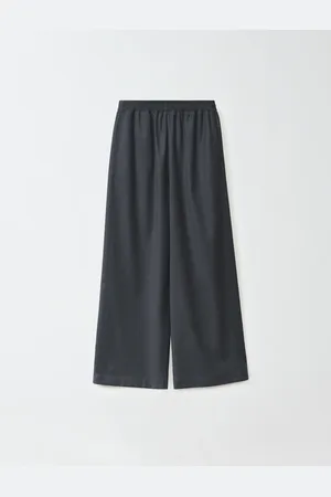Fabiana Filippi Pantalón Amelia De Franela Fluida, Ónice