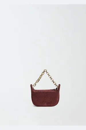 Fabiana Filippi Bolso Con Anillas Mini De Ante, Burdeos
