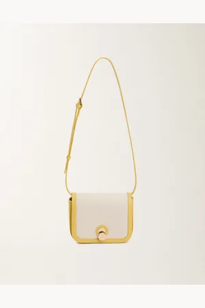 Fabiana Filippi Bolso Messenger Mini Eclissi De Lona Y Piel, Cedro