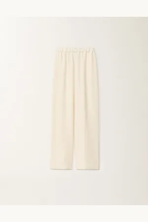 Fabiana Filippi Pantalón Longer Trevi De Satén Enver, Vainilla