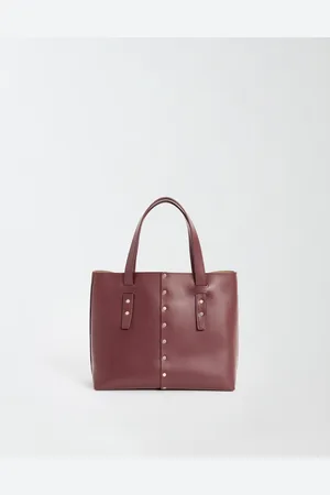 Fabiana Filippi Bolso Tote Mini De Piel De Becerro, Burdeos