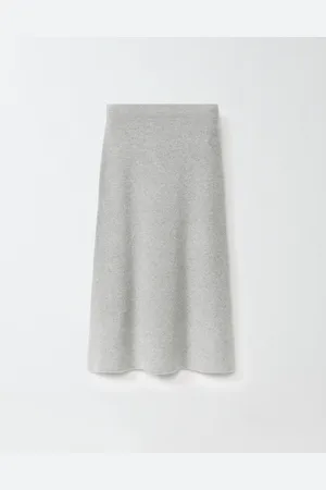 Fabiana Filippi Falda De Platinum Y Mohair, Roca Y Blanco
